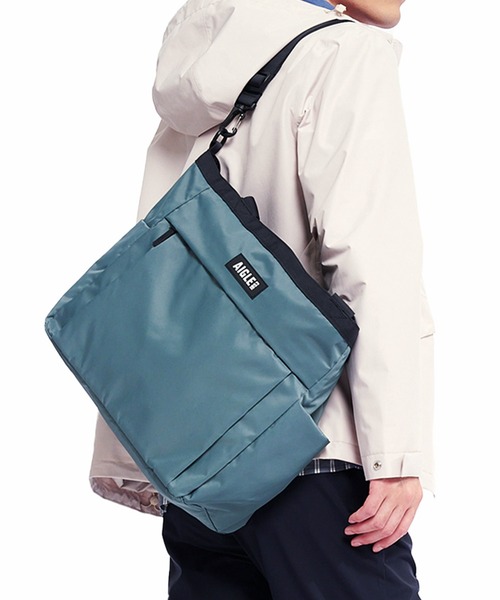 AIGLE（エーグル）の「撥水 ネイバーフッド 大容量 2wayトートバッグ / ショルダーバッグ（トートバッグ・レディース・ダークグリーン/ライトパープル/ブラック・FREE）」の3枚目の写真