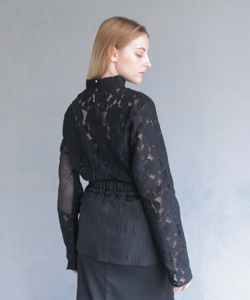ブラウス シャツ 「＆g’aime」MIXアシンメトリーブラウス MIX Asymmetrical Blouse レディース セール】【&g'aime】MIXアシンメトリーブラウス MIX