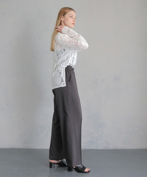 &g'aime(アンジェム)の「【&g'aime】MIXレースカーブスイッチブラウス MIX Lace Curved Switch Blouse(シャツ/ブラウス・レディース・ホワイト/ブラック・FREE)」の19枚目の写真