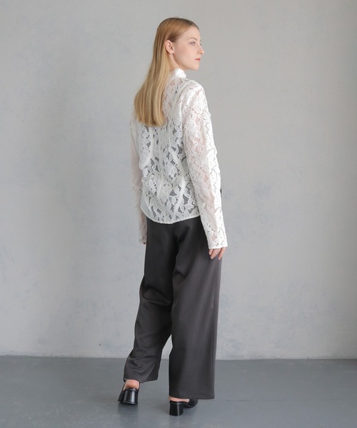 &g'aime(アンジェム)の「【&g'aime】MIXレースカーブスイッチブラウス MIX Lace Curved Switch Blouse(シャツ/ブラウス・レディース・ホワイト/ブラック・FREE)」の20枚目の写真