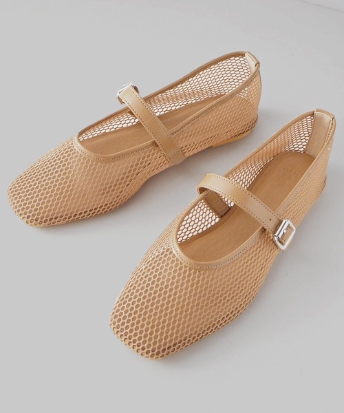 minia(ミニア)の「【軽やか透け感】メッシュメリージェーンパンプス(パンプス・レディース・ベージュ/ブラック・S/M/L/LL)」の4枚目の写真