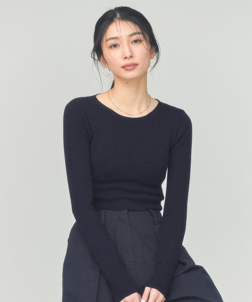 BLUE×PALANG(ブルーパラン)の「【ZOZOTOWN限定カラー】SIMPLE SHORT KNIT(ニット/セーター・レディース・ダークブルー/ネイビー/ライトブルー/ロイヤルブルー・FREE)」の3枚目の写真