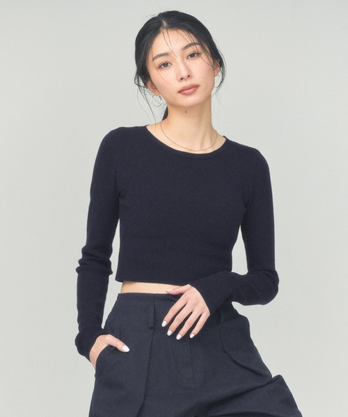 BLUE×PALANG(ブルーパラン)の「【ZOZOTOWN限定カラー】SIMPLE SHORT KNIT(ニット/セーター・レディース・ダークブルー/ネイビー/ライトブルー/ロイヤルブルー・FREE)」の15枚目の写真