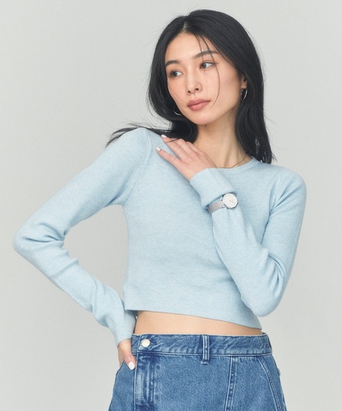 BLUE×PALANG(ブルーパラン)の「【ZOZOTOWN限定カラー】SIMPLE SHORT KNIT(ニット/セーター・レディース・ダークブルー/ネイビー/ライトブルー/ロイヤルブルー・FREE)」の11枚目の写真