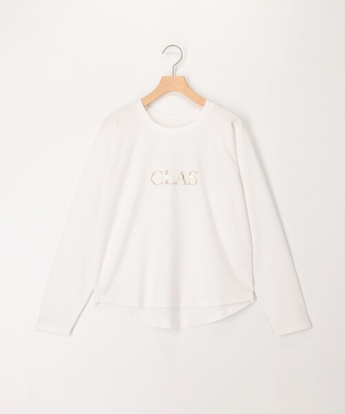 MICO COULIER（ミコクリエ）の「ポンチローマ ラグランスリーブロゴプリントT（Tシャツ/カットソー・レディース・オフホワイト/グレー・38）」の6枚目の写真