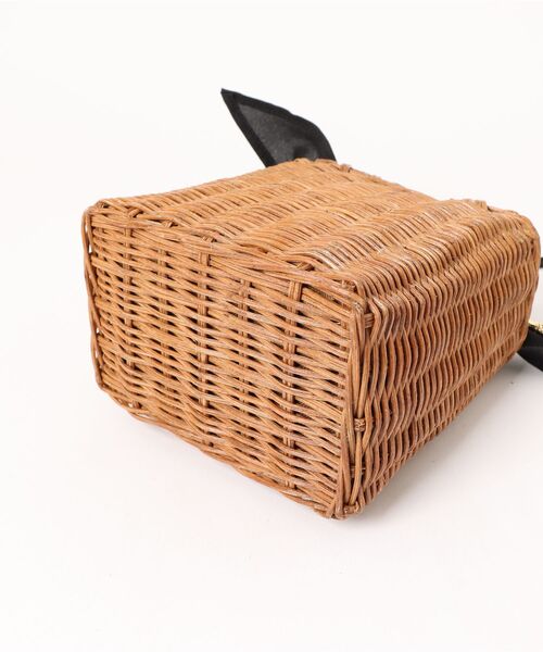 The Bagmati(ザバグマティ)の「【The Bagmati/ザバグマティ】レザーハンドル スクエア かごバッグ(かごバッグ・レディース・ベージュ×ブラック・FREE)」の3枚目の写真