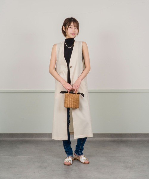 The Bagmati(ザバグマティ)の「【The Bagmati/ザバグマティ】レザーハンドル スクエア かごバッグ(かごバッグ・レディース・ベージュ×ブラック・FREE)」の17枚目の写真