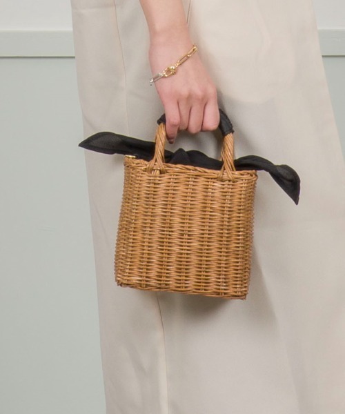 The Bagmati(ザバグマティ)の「【The Bagmati/ザバグマティ】レザーハンドル スクエア かごバッグ(かごバッグ・レディース・ベージュ×ブラック・FREE)」の16枚目の写真