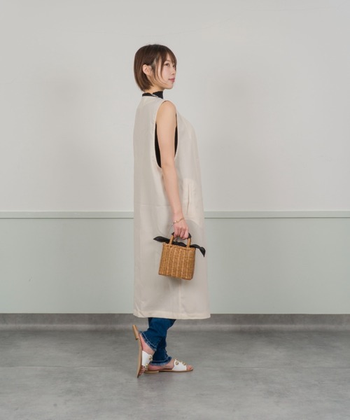 The Bagmati(ザバグマティ)の「【The Bagmati/ザバグマティ】レザーハンドル スクエア かごバッグ(かごバッグ・レディース・ベージュ×ブラック・FREE)」の18枚目の写真