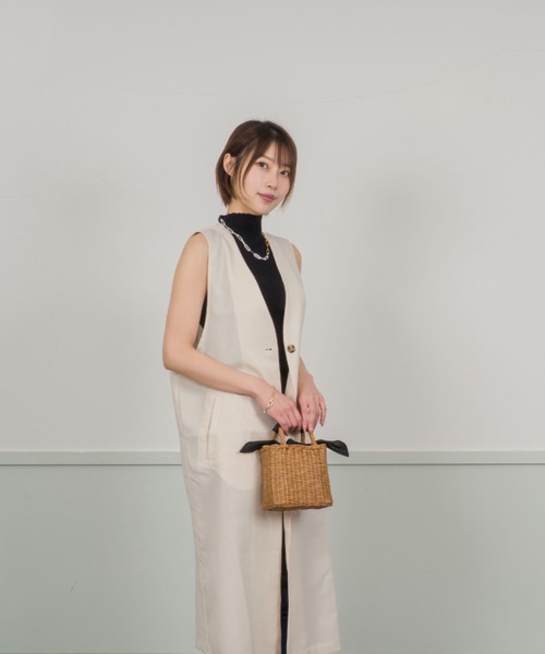 The Bagmati(ザバグマティ)の「【The Bagmati/ザバグマティ】レザーハンドル スクエア かごバッグ(かごバッグ・レディース・ベージュ×ブラック・FREE)」の15枚目の写真