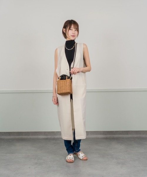 The Bagmati(ザバグマティ)の「【The Bagmati/ザバグマティ】レザーハンドル スクエア かごバッグ(かごバッグ・レディース・ベージュ×ブラック・FREE)」の19枚目の写真