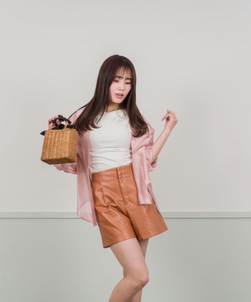 The Bagmati(ザバグマティ)の「【The Bagmati/ザバグマティ】レザーハンドル スクエア かごバッグ(かごバッグ・レディース・ベージュ×ブラック・FREE)」の21枚目の写真