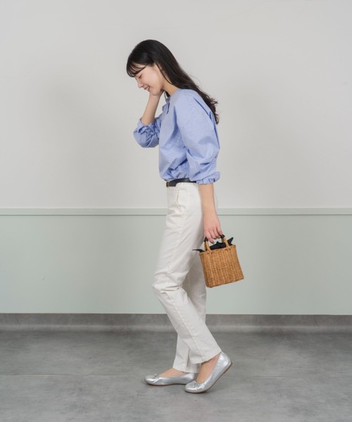 The Bagmati(ザバグマティ)の「【The Bagmati/ザバグマティ】レザーハンドル スクエア かごバッグ(かごバッグ・レディース・ベージュ×ブラック・FREE)」の10枚目の写真