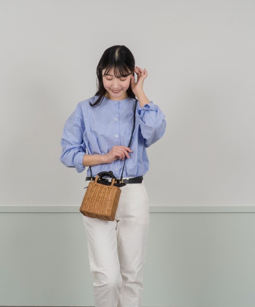 The Bagmati(ザバグマティ)の「【The Bagmati/ザバグマティ】レザーハンドル スクエア かごバッグ(かごバッグ・レディース・ベージュ×ブラック・FREE)」の7枚目の写真