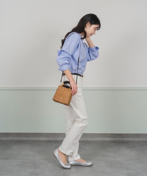 The Bagmati(ザバグマティ)の「【The Bagmati/ザバグマティ】レザーハンドル スクエア かごバッグ(かごバッグ・レディース・ベージュ×ブラック・FREE)」の13枚目の写真