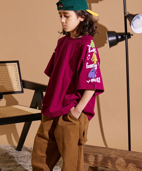 PAIRMANON STREET(ペアマノンストリート)の「【PAIRMANON STREET】ラグラン 袖 プリント 半袖 Tシャツ(Tシャツ/カットソー・キッズ・ブラック系その他2/ブラック/ブラック系その他3/ブラック系その他/ブルー/ホワイト系その他2/ベージュ/ホワイト/ホワイト系その他3/ホワイト系その他/グリーン/パープル系その他/ブラック系その他4・140/110/90/160/150/120/130/100)」の13枚目の写真