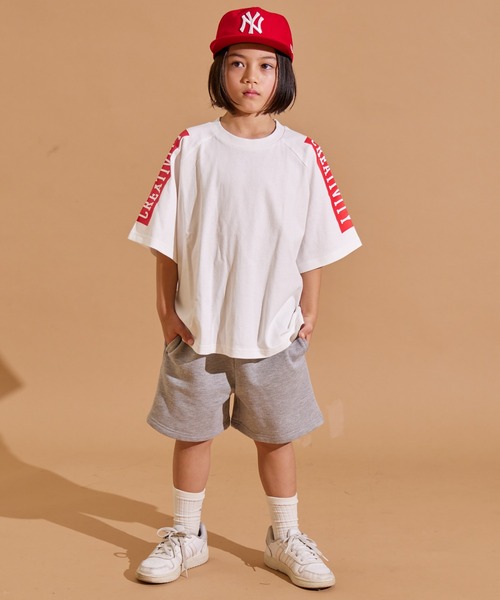 PAIRMANON STREET(ペアマノンストリート)の「【PAIRMANON STREET】ラグラン 袖 プリント 半袖 Tシャツ(Tシャツ/カットソー・キッズ・ブラック系その他2/ブラック/ブラック系その他3/ブラック系その他/ブルー/ホワイト系その他2/ベージュ/ホワイト/ホワイト系その他3/ホワイト系その他/グリーン/パープル系その他/ブラック系その他4・140/110/90/160/150/120/130/100)」の22枚目の写真