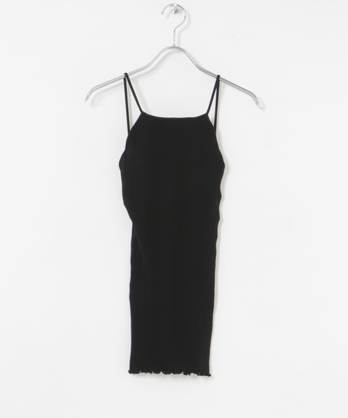 coco！HAKUJI♡ MILANORIB キャミソール セール】HAKUJI Random rib open back camisole（キャミソール
