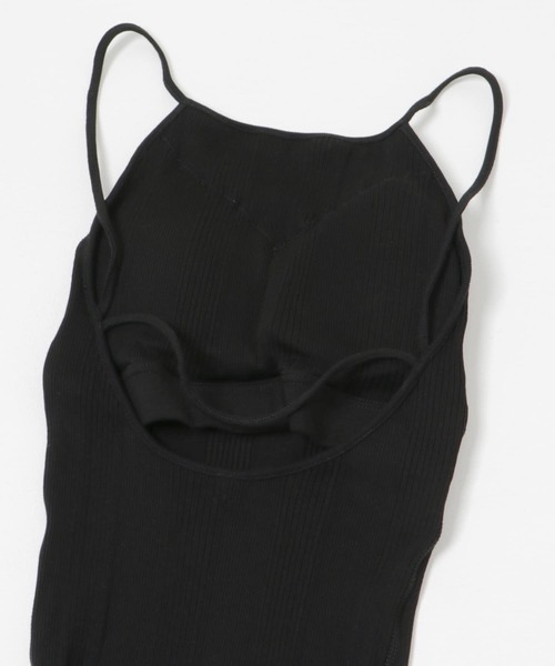 セール】HAKUJI Random rib open back camisole（キャミソール