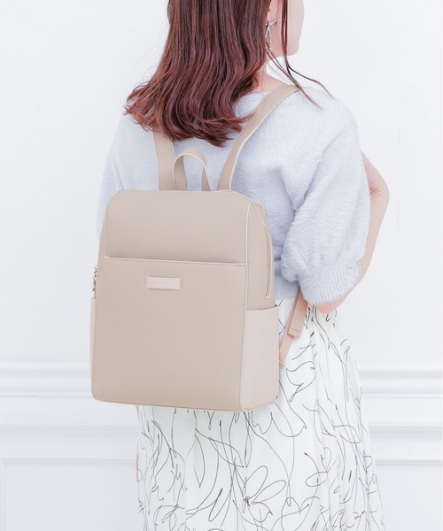 MERCURYDUO(マーキュリーデュオ)の「【MERCURYDUO/マーキュリーデュオ 】 ベルトネーム リュック(バックパック/リュック・レディース・ブラック/ネイビー/グレイッシュベージュ・FREE)」の3枚目の写真