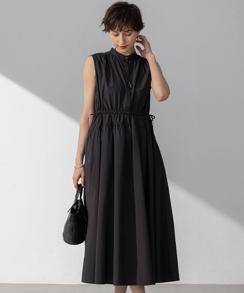 23区ナイロンコットンタフタワンピース セール】【洗える/撥水加工】ナイロンコットンタフタ ウエスト