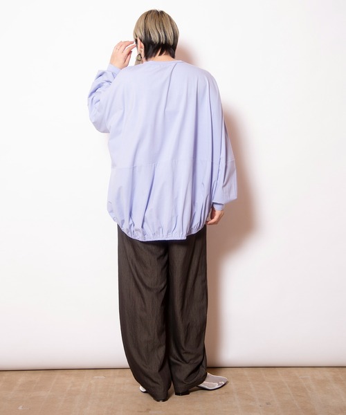 OSMOSIS(オズモーシス)の「ドローストリングTシャツ(Tシャツ/カットソー・レディース・ホワイト/グリーン/ライトパープル/ブラック・ONE SIZE)」の14枚目の写真