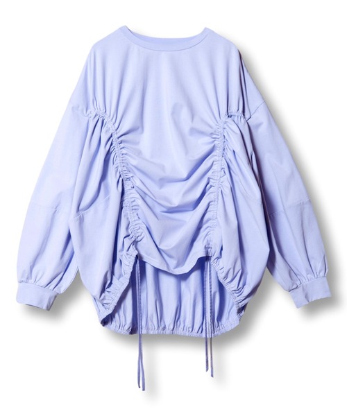 OSMOSIS(オズモーシス)の「ドローストリングTシャツ(Tシャツ/カットソー・レディース・ホワイト/グリーン/ライトパープル/ブラック・ONE SIZE)」の9枚目の写真