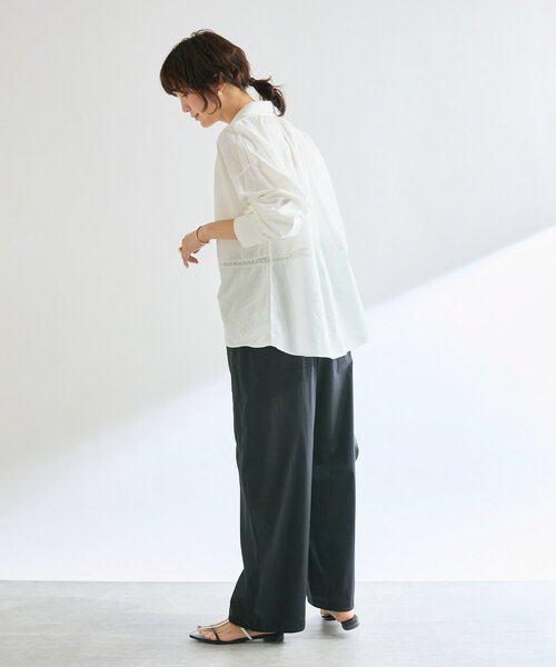 RIVE DROITE(リヴドロワ)の「【接触冷感】ドロストベイカーパンツ(その他パンツ・レディース・ブラック/ベージュ/カーキ・38/36)」の13枚目の写真