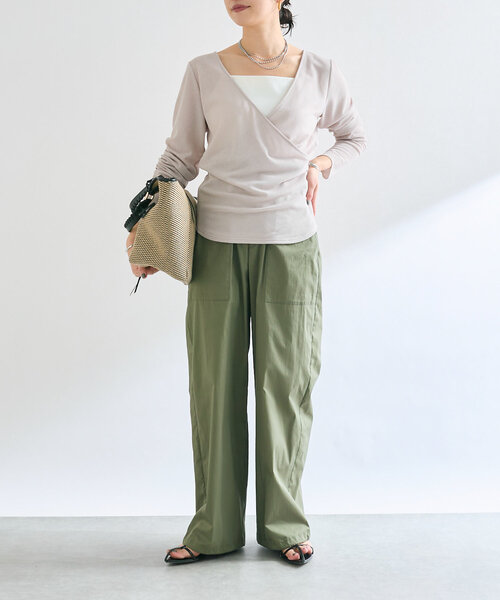 RIVE DROITE(リヴドロワ)の「【接触冷感】ドロストベイカーパンツ(その他パンツ・レディース・ブラック/ベージュ/カーキ・38/36)」の16枚目の写真