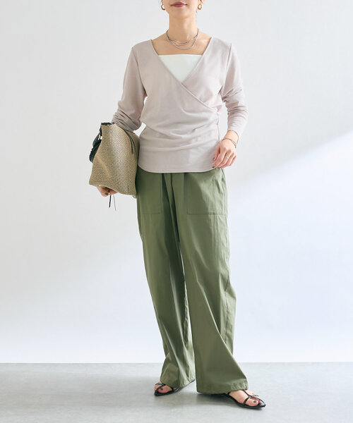 RIVE DROITE(リヴドロワ)の「【接触冷感】ドロストベイカーパンツ(その他パンツ・レディース・ブラック/ベージュ/カーキ・38/36)」の15枚目の写真