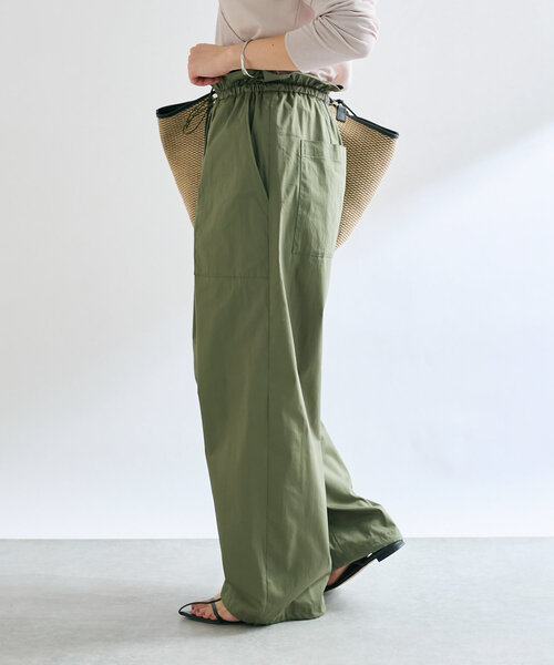 RIVE DROITE(リヴドロワ)の「【接触冷感】ドロストベイカーパンツ(その他パンツ・レディース・ブラック/ベージュ/カーキ・38/36)」の7枚目の写真