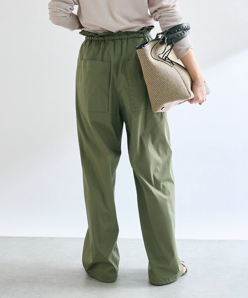 RIVE DROITE(リヴドロワ)の「【接触冷感】ドロストベイカーパンツ(その他パンツ・レディース・ブラック/ベージュ/カーキ・38/36)」の6枚目の写真