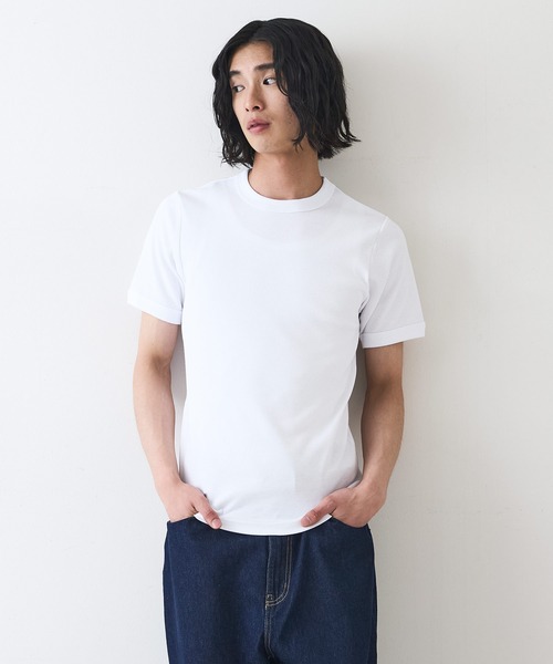 HANES(ヘインズ)の「【HANES/ヘインズ】BEEFY リブクルーネックTシャツ(Tシャツ/カットソー・メンズ・ブラック/ホワイト・MEDIUM/SMALL/X-LARGE/LARGE)」の2枚目の写真