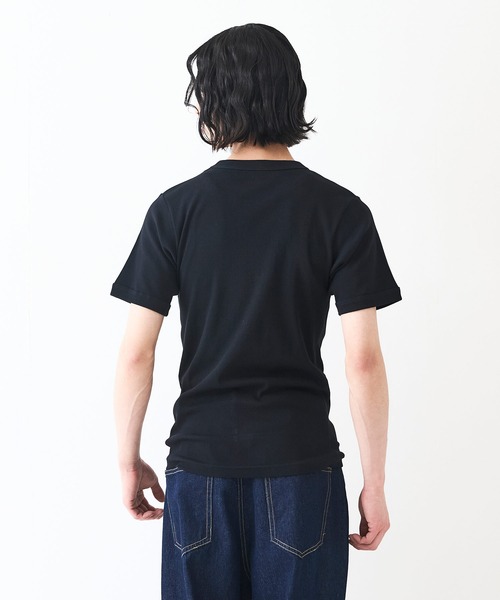 HANES(ヘインズ)の「【HANES/ヘインズ】BEEFY リブクルーネックTシャツ(Tシャツ/カットソー・メンズ・ブラック/ホワイト・MEDIUM/SMALL/X-LARGE/LARGE)」の9枚目の写真