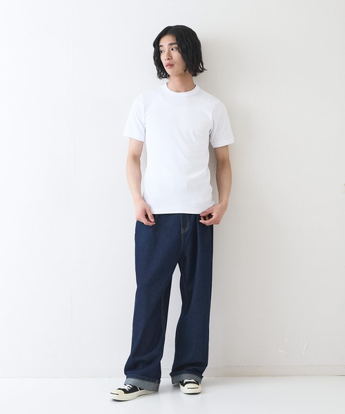 HANES(ヘインズ)の「【HANES/ヘインズ】BEEFY リブクルーネックTシャツ(Tシャツ/カットソー・メンズ・ブラック/ホワイト・MEDIUM/SMALL/X-LARGE/LARGE)」の10枚目の写真