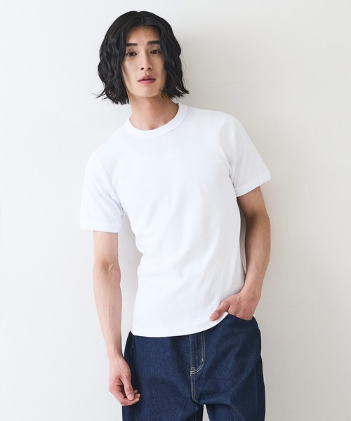 HANES(ヘインズ)の「【HANES/ヘインズ】BEEFY リブクルーネックTシャツ(Tシャツ/カットソー・メンズ・ブラック/ホワイト・MEDIUM/SMALL/X-LARGE/LARGE)」の13枚目の写真