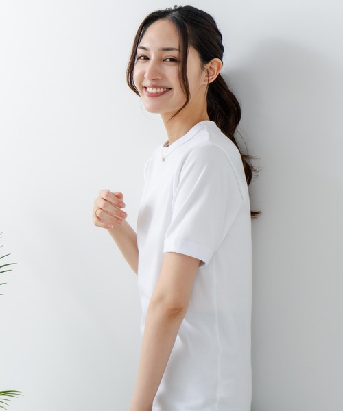 HANES(ヘインズ)の「【HANES/ヘインズ】BEEFY リブクルーネックTシャツ(Tシャツ/カットソー・メンズ・ブラック/ホワイト・MEDIUM/SMALL/X-LARGE/LARGE)」の18枚目の写真