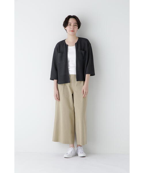 セール】◇ラッセルノーカラージップブルゾン（ブルゾン）｜human