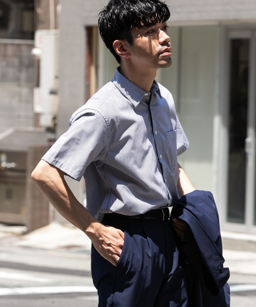 URBAN RESEARCH ROSSO MEN（アーバンリサーチロッソメン）の「『防シワ/防臭』『XLサイズあり』ハイパフォーマンスブロード半袖シャツ（シャツ/ブラウス・メンズ・ネイビー/チェック/ストライプ/カーキ/ライトブルー/ホワイト・SMALL/MEDIUM/LARGE/X-LARGE）」の11枚目の写真