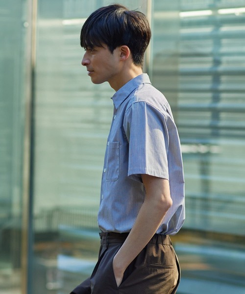 URBAN RESEARCH ROSSO MEN（アーバンリサーチロッソメン）の「『防シワ/防臭』『XLサイズあり』ハイパフォーマンスブロード半袖シャツ（シャツ/ブラウス・メンズ・ネイビー/チェック/ストライプ/カーキ/ライトブルー/ホワイト・SMALL/MEDIUM/LARGE/X-LARGE）」の20枚目の写真