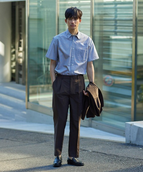 URBAN RESEARCH ROSSO MEN（アーバンリサーチロッソメン）の「『防シワ/防臭』『XLサイズあり』ハイパフォーマンスブロード半袖シャツ（シャツ/ブラウス・メンズ・ネイビー/チェック/ストライプ/カーキ/ライトブルー/ホワイト・SMALL/MEDIUM/LARGE/X-LARGE）」の21枚目の写真