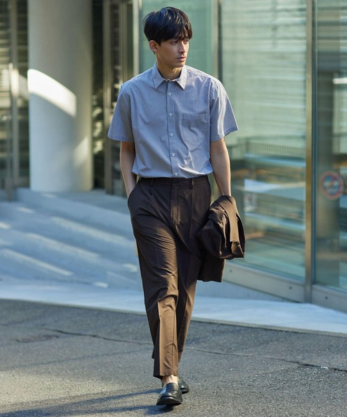 URBAN RESEARCH ROSSO MEN（アーバンリサーチロッソメン）の「『防シワ/防臭』『XLサイズあり』ハイパフォーマンスブロード半袖シャツ（シャツ/ブラウス・メンズ・ネイビー/チェック/ストライプ/カーキ/ライトブルー/ホワイト・SMALL/MEDIUM/LARGE/X-LARGE）」の22枚目の写真