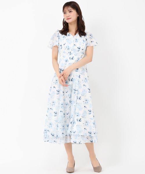 MISCH MASCH(ミッシュマッシュ)の「水彩フラワードビードットワンピース(ワンピース・レディース・ブルー/グレー/イエロー・S/M)」の13枚目の写真