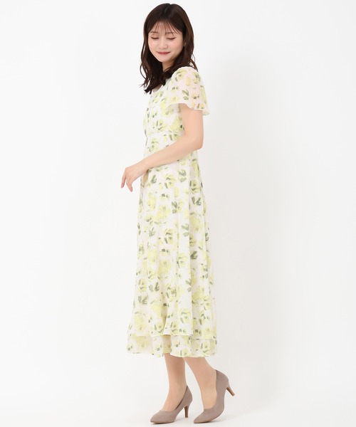 MISCH MASCH(ミッシュマッシュ)の「水彩フラワードビードットワンピース(ワンピース・レディース・ブルー/グレー/イエロー・S/M)」の14枚目の写真