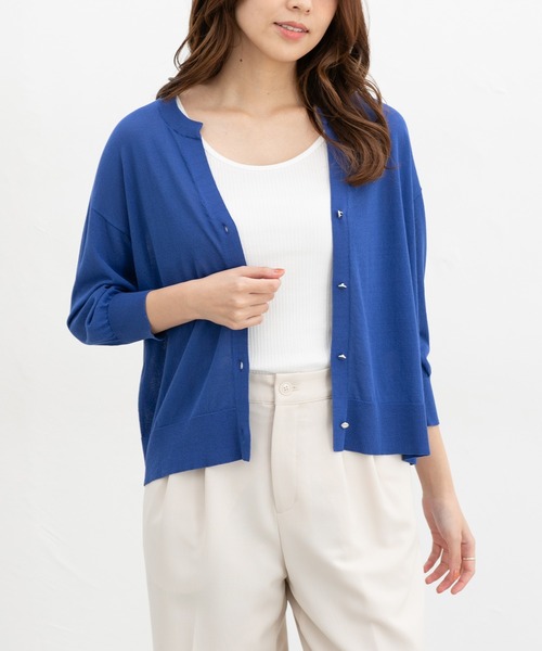 Honeys（ハニーズ）の「【ＵＶカット】メロー使いタンクトップ（タンクトップ・レディース・モカ/ピンク/ブラック/オフホワイト/ブルー・L/LL/M/S）」の7枚目の写真