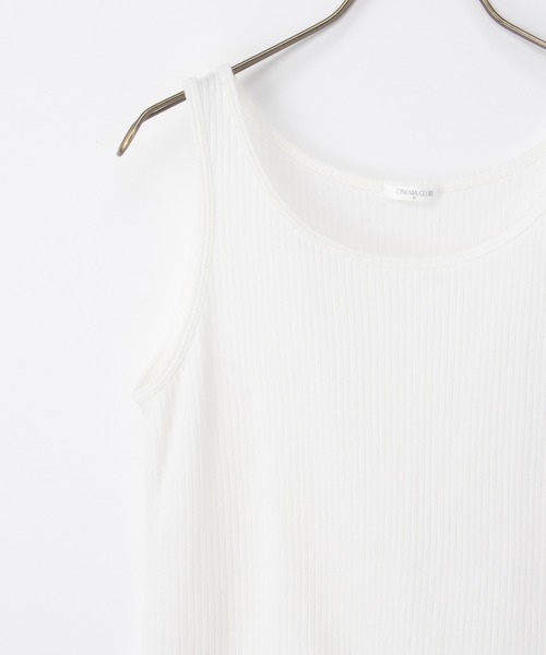 Honeys（ハニーズ）の「【ＵＶカット】メロー使いタンクトップ（タンクトップ・レディース・モカ/ピンク/ブラック/オフホワイト/ブルー・L/LL/M/S）」の10枚目の写真