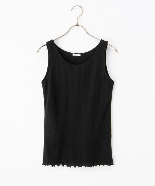 Honeys（ハニーズ）の「【ＵＶカット】メロー使いタンクトップ（タンクトップ・レディース・モカ/ピンク/ブラック/オフホワイト/ブルー・L/LL/M/S）」の13枚目の写真