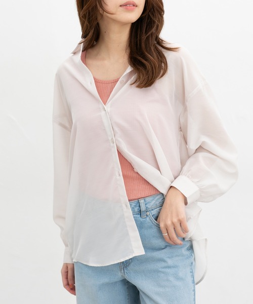 Honeys（ハニーズ）の「【ＵＶカット】メロー使いタンクトップ（タンクトップ・レディース・モカ/ピンク/ブラック/オフホワイト/ブルー・L/LL/M/S）」の19枚目の写真