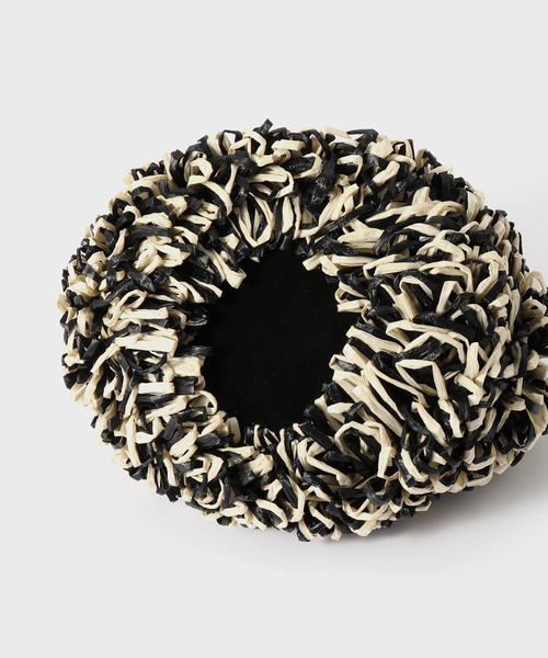 CATERINA BERTINI（カテリーナベルティーニ）の「Caterina Bertini/カテリーナベルティーニ ライフィアフリンジバッグ（ショルダーバッグ・レディース・ブラック・FREE）」の3枚目の写真