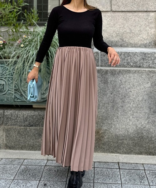 ST.ROONEY(セントルーニー)の「リブトッププリーツワンピース【低身長・小柄女性向け】(ワンピース・レディース・ブラック系その他/ブラック・XS)」の13枚目の写真